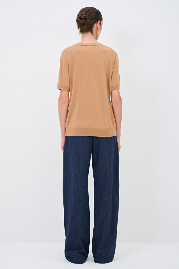 Kısa Kol Triko Bluz - 5