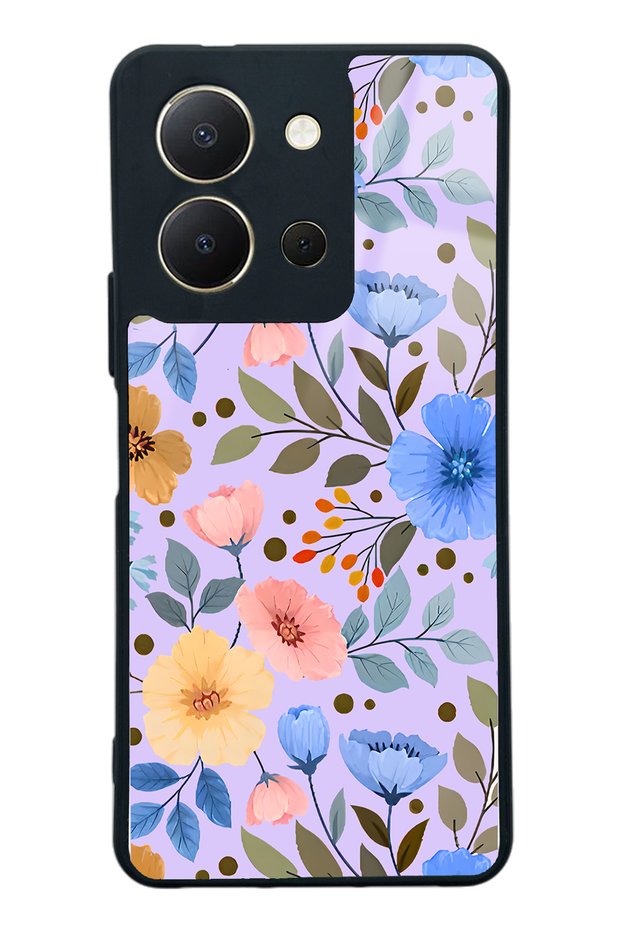 Vivo Y36 Glossy Phone Case with Flower Garden Design