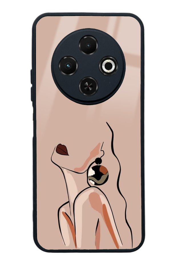 غلاف هاتف لامع بتصميم صورة ظلية لهاتف Tecno Spark 30C