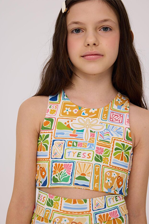 Bg Store Girl's Patterned Undershirt - 3