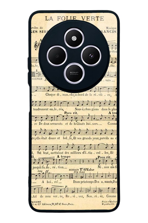 Xiaomi Redmi A4 Music Notes Design Glossy Phone Case