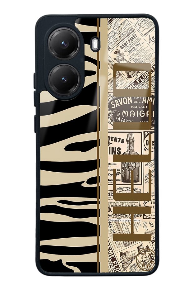 Xiaomi Poco X7 Pro Zebra Newspaper Design Glossy Phone Case