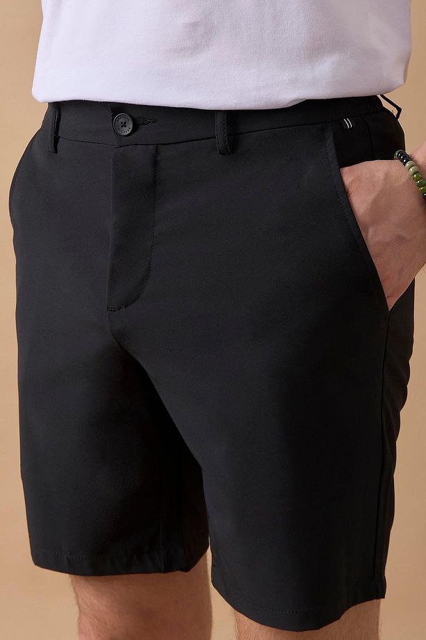 Erkek Siyah Jogger Fit Şort - 2