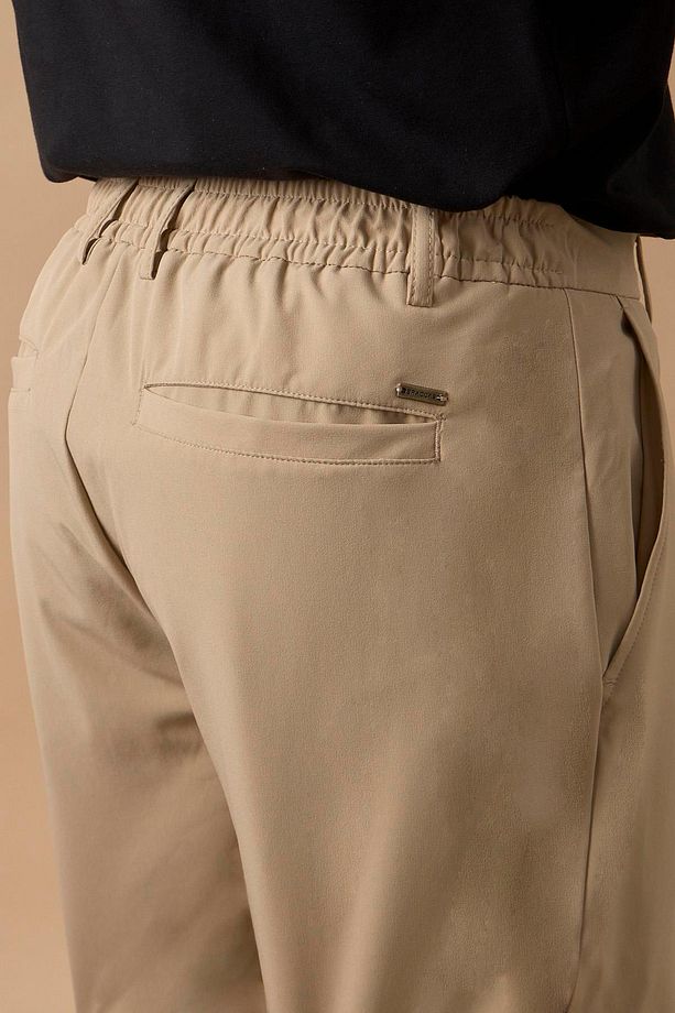 Erkek Bej Jogger Fit Şort - 4