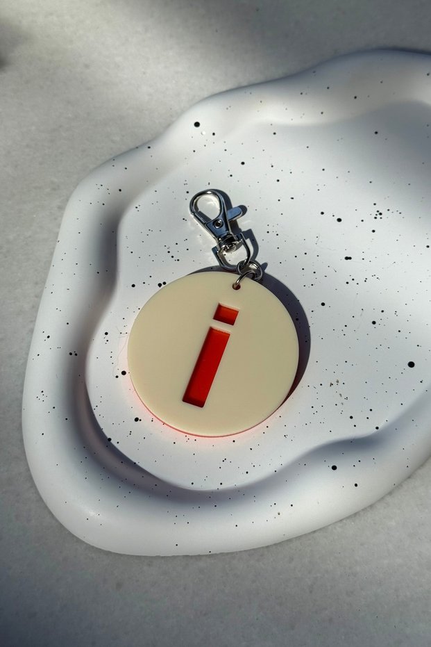 Letter Bag Charm Keychain Accessory