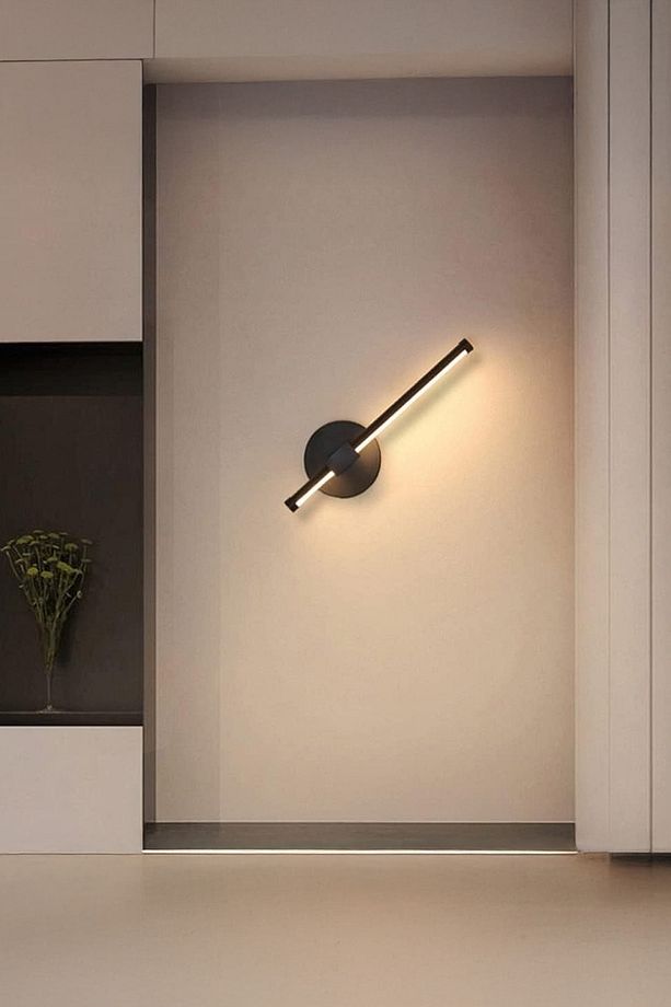Kılıç Model Dekoratif Banyo Duvar Ayna Tablo Resim Aydınlatması Led Flüt Aplik Sarı Işık 220w - 4