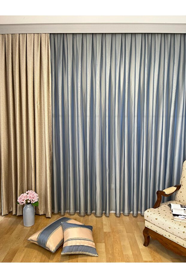 MAVİ TÜL PERDE (1/3 PİLE) - 8