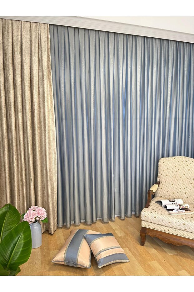 MAVİ TÜL PERDE (1/3 PİLE) - 4