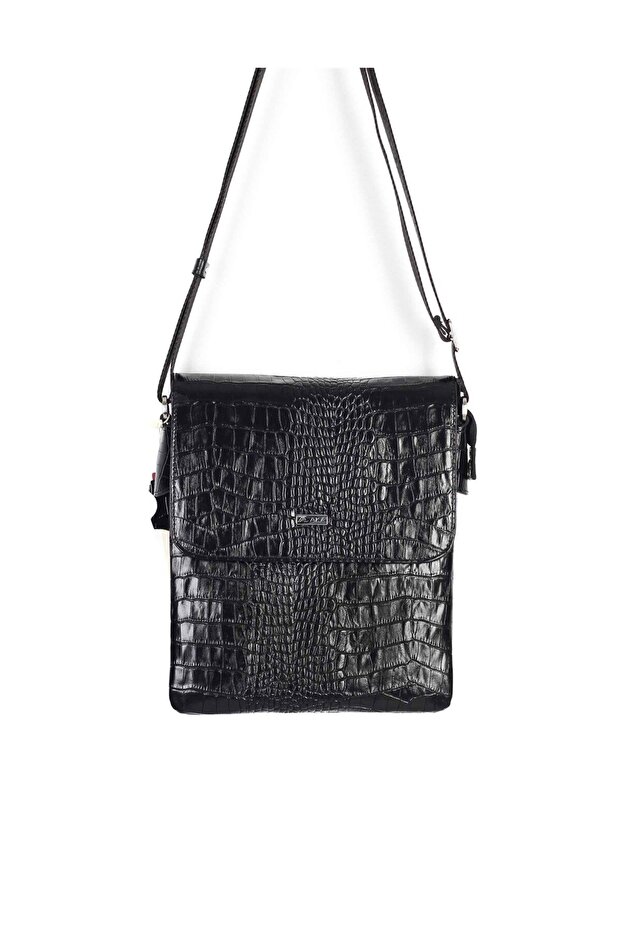 Leather Black Shoulder Bag 360 12