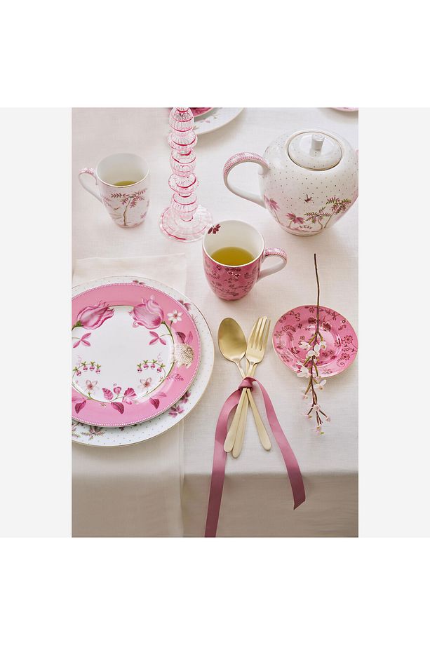 Jolie Pembe Porselen Petit Four Tabağı 12 Cm - 5