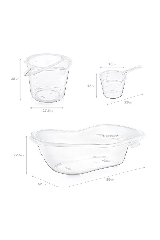 Fiore 3Lü Bebek Banyo Seti Şeffaf - 2