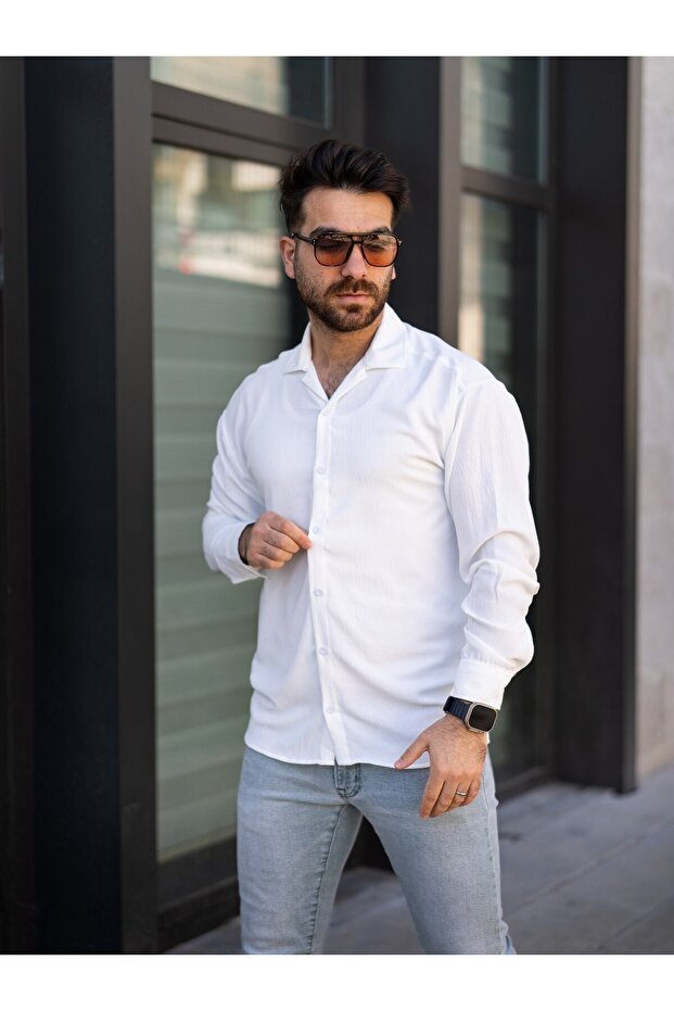 OVERSİZE AEROBİN ERKEK GÖMLEK - 1