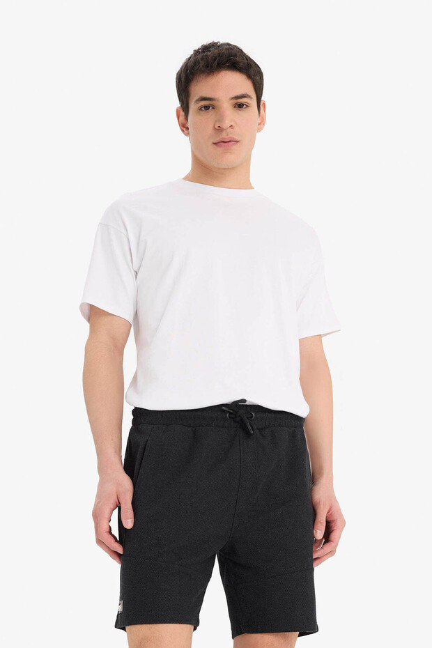 Slim Fit Dar Paça Şort - 3