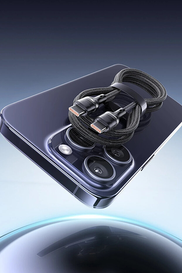 240W Type-C to Type-C PD 2.0 Turbo Data Hızlı Şarj Kablosu 1.2 M Kopmaya Dayanıklı - 3