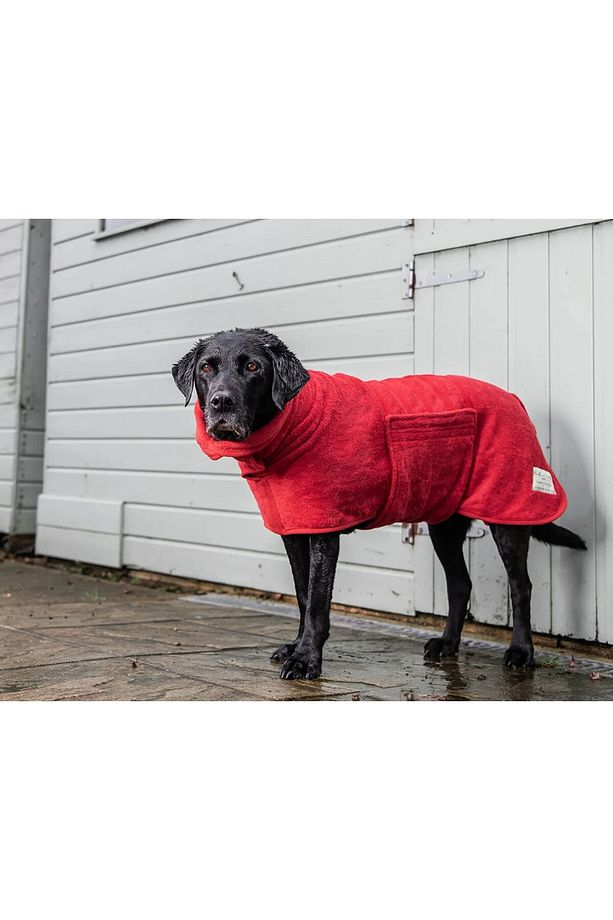 Köpek Bornozu Classic Collection Brick Red - 2