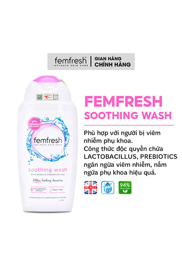Femfresh-5951 Soothing Wash 250ml Pink
