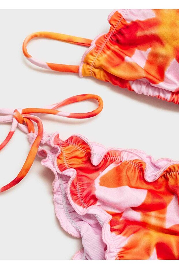 Çiçekli Üçgen Bikini Üstü - 6