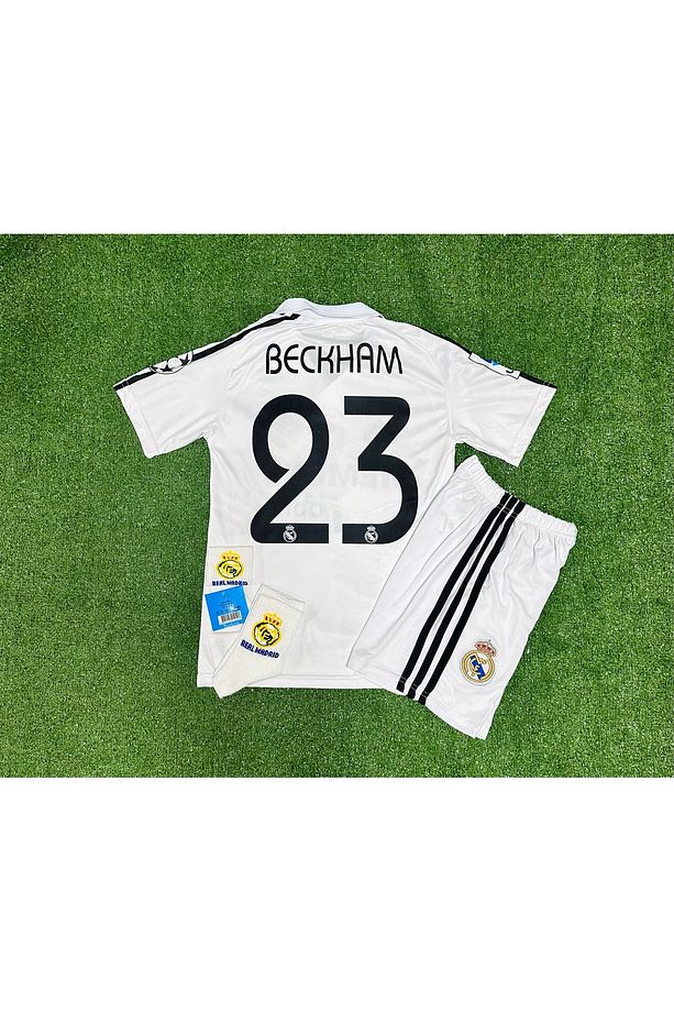 RE.A.L M.A.D.R.İ.D 2006-07 -25 DAVİD B.E.C.K.H.A.M NOSTALJİ İÇ SAHA ÇOCUK FORMASI 4'LÜ SET (WHİTE) - 1