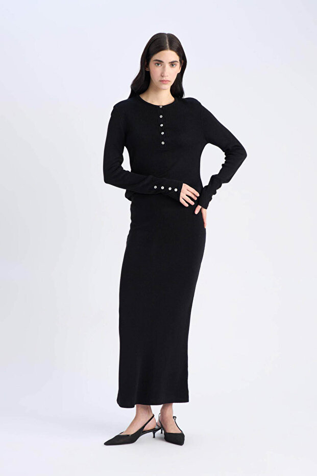 E5361ax Model Basic Fusta Creion Midi Plată - 3