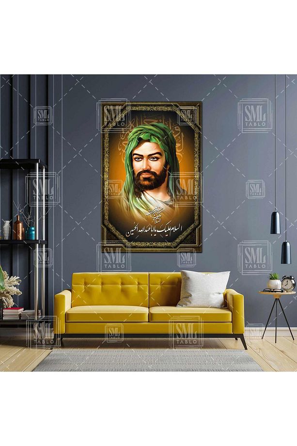 Hz Hüseyin Hz Ali Alevi Dekor Dikey Kanvas Tablo - 1