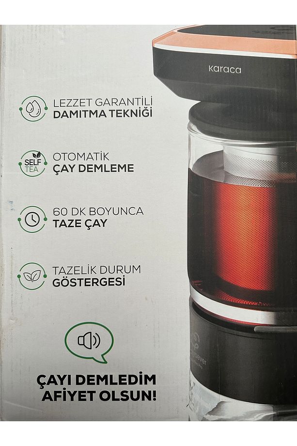 Çaysever Robotea Pro 4 in 1 KONUŞAN Otomatik PREMİUM Cam Çay Makinesi Su Isıtıcı Filtre Kahve - 6