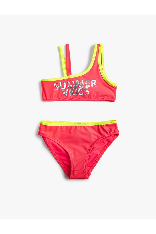 Bikini Takımı Tek Omuzlu Askı Detaylı - 1