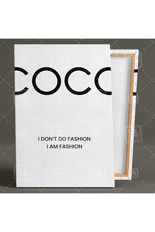 Coco Chanel Sözü Tipografik Moda Öncüsü Dikey Kanvas Tablo - 2
