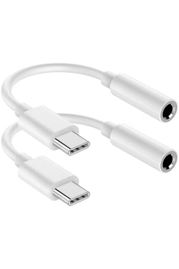 iPhone 16 Pro Max/ 15 Pro/ 15 için USB C - 3,5 mm Kulaklık Jakı Adaptörü, USB C - Aux Ses Dong - 2