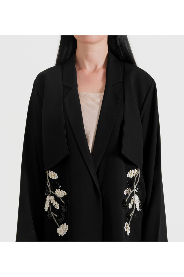 Black Flora Jacket - 4