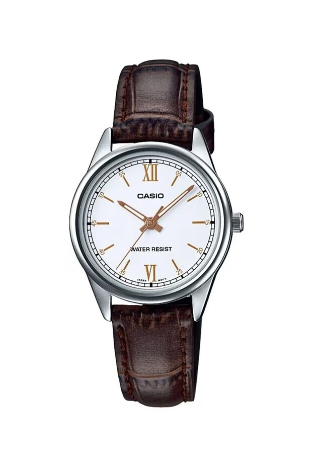 Case Metalic Cord Brown Color Women's Wristwatch