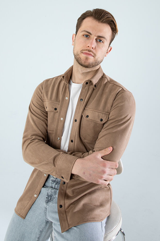 Men's Suede Spring Jacket - 8