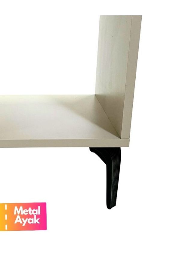 Tek Kapaklı Çok Amaçlı Dolap, Banyo, Mutfak, Balkon, Kiler Dolabı, Metal Ayak ve Kulp, 5 Raflı - 6