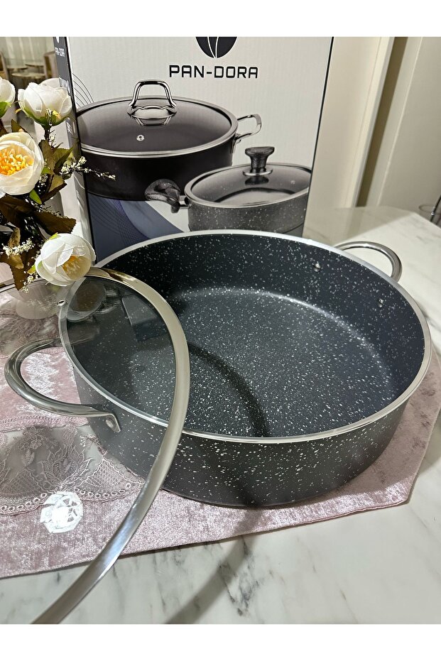 Evinda PAN-DORA 36 cm Granit Basık Tencere - 2