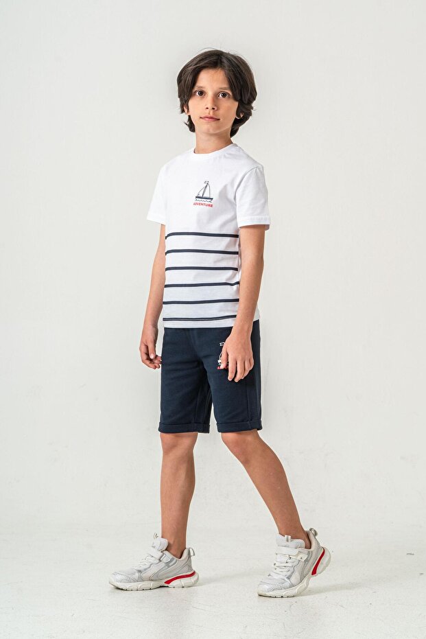 Adventure Printed Boys Shorts - T-Shirt Set