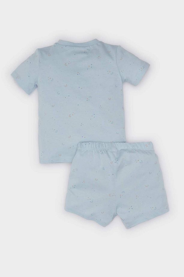 Erkek Bebek Pijama Takımı Baskılı Kısa Kollu Penye Üst Beli Lastikli Şort E1184A525HS - 4