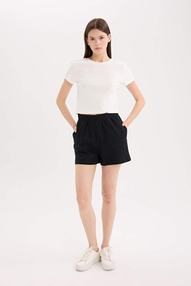 Flexible Basic Plain Shorts mit Taille U3357AZ25SM - 2