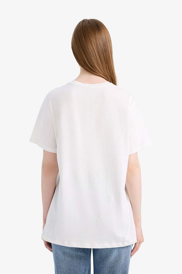 Regular Fit Bisiklet Yaka Baskılı Kısa Kollu Tunik F5124AX25SM - 6