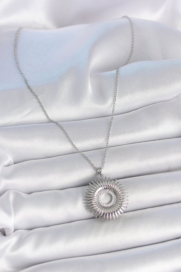 Silver Color Chain Nova Star Women's Necklace (316L Steel)