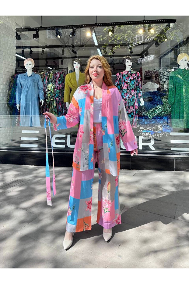 Ceketli baskılı takım - 2