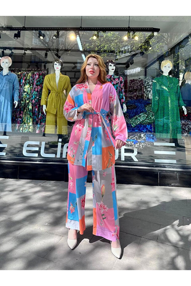 Ceketli baskılı takım - 3