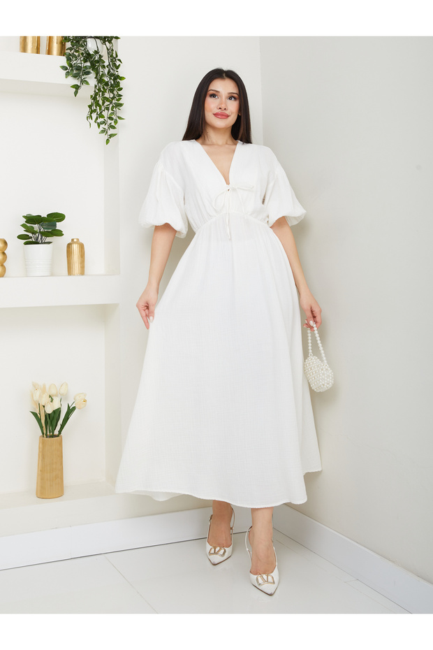 MUSLİN ELBİSE #3008 - 5