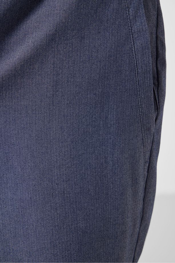 Kot Lacivert Standart Fit Dokuma Hafif Esnek Chino Erkek Şort - 81292 - 4
