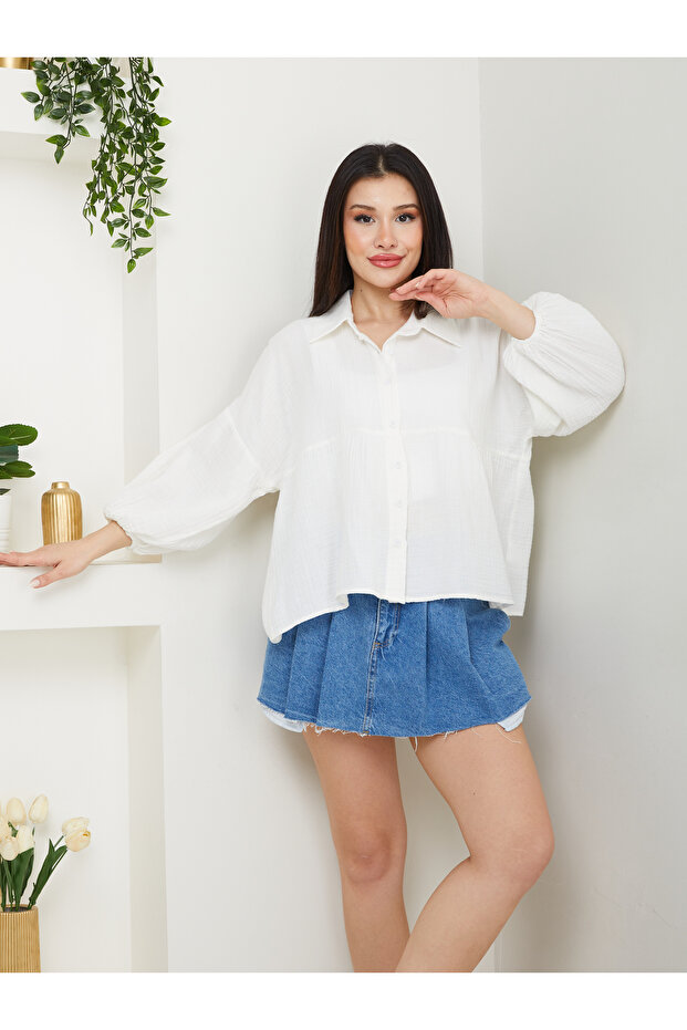 Relax Fitted Muslin Shirt # 2031