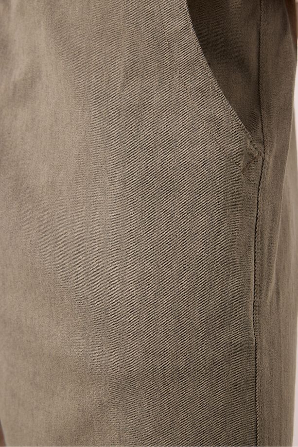 Camel Standart Fit Dokuma Hafif Esnek Chino Erkek Şort - 81293 - 4