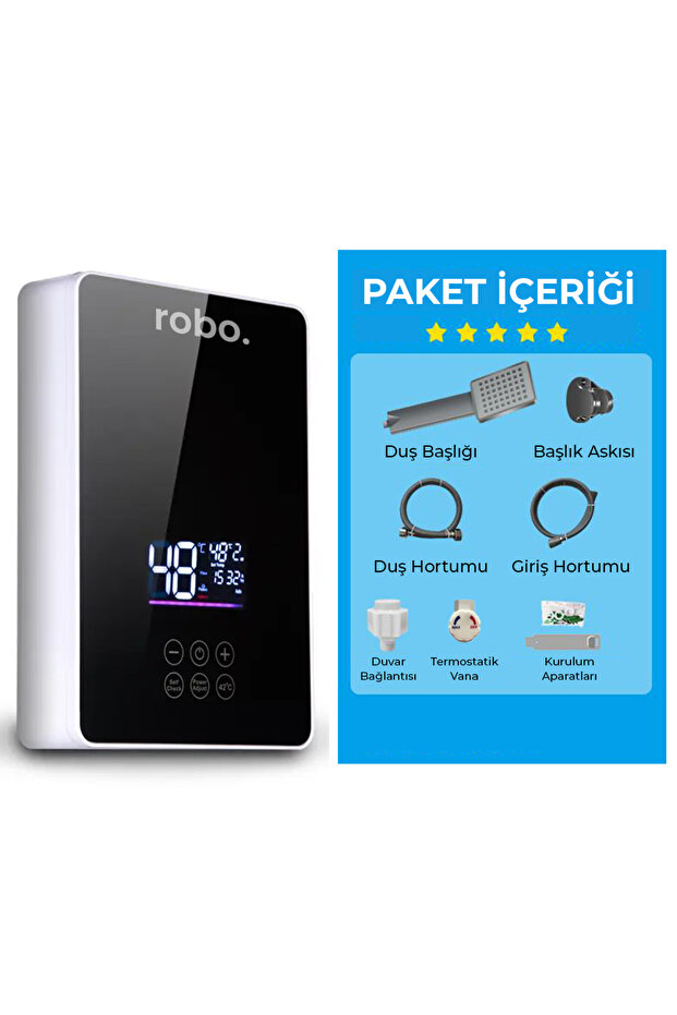 Dijital Akıllı Şofben - (DUŞ BAŞLIĞI HEDİYELİ) - 9