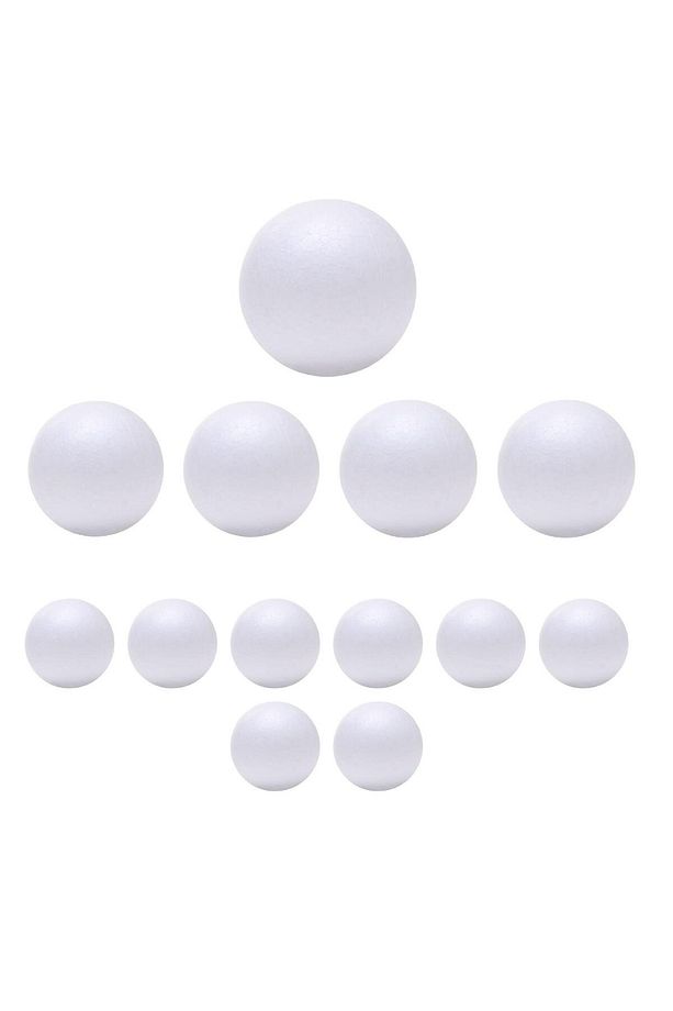Strafor Köpük Top Karışık Boy 6,5 cm-5 cm-3 cm 13 Adet (KOD : 06352) - 1