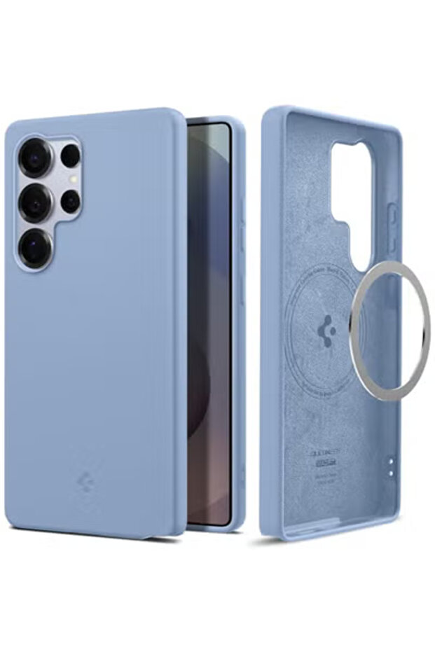 Spigen Silicone Fit MagFit for Samsung Galaxy S25 ULTRA case cover - Sapphire Blue