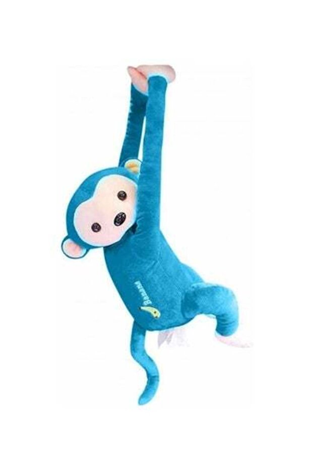 Hanging Monkey Tissue Holder Blue 35cm - 1