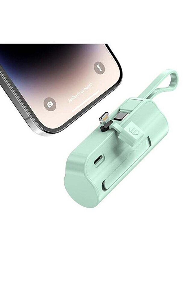 مزود طاقة صغير بسعة 5000 مللي أمبير/ساعة، شحن سريع بتقنية Pd 20 وات، واجهة مدمجة من النوع C/Apple - 2