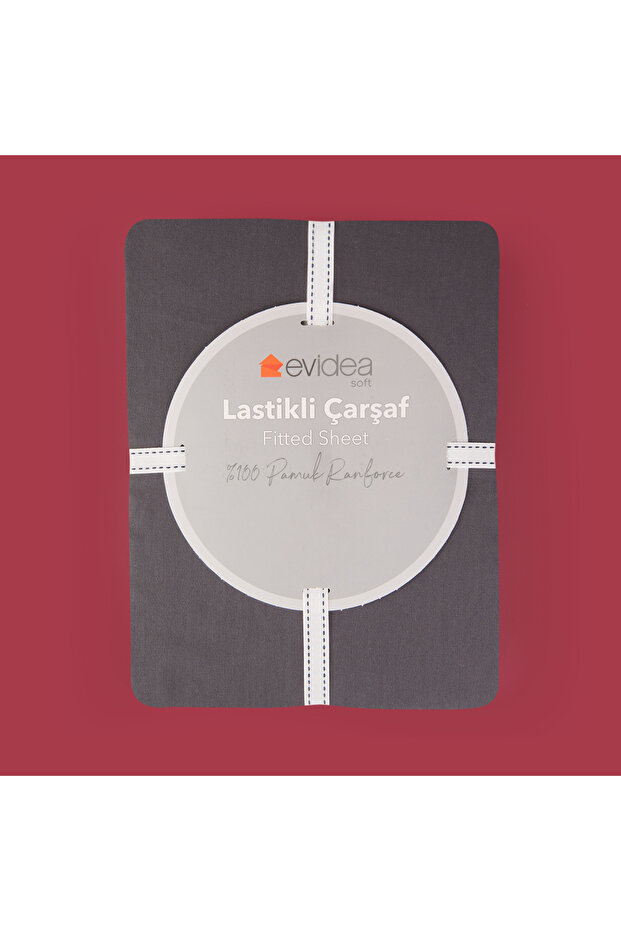 Soft Basic Double Fitted Sheet - Anthracite - 160X200 cm - 5